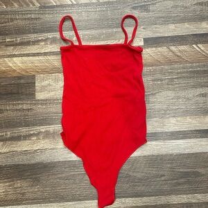 brandy melville red bodysuit